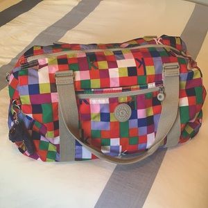 Kipling multi colored weekend duffle